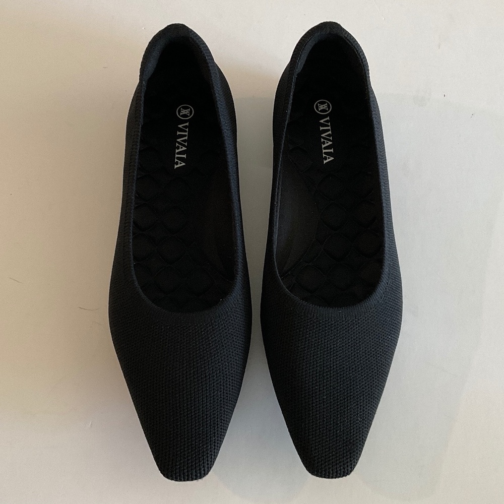 VIVAIA  Square Toe Heels Minnie Black Size EU 36.5 - Picture 4 of 8